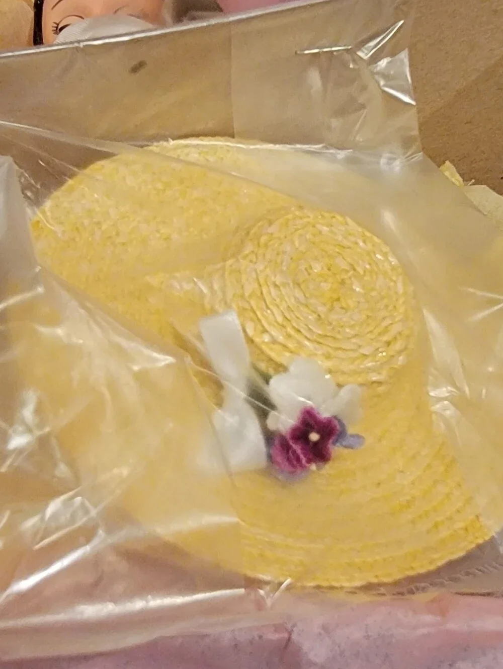 Madame Alexander Doll Scarlett O'Hara #93-8 Yellow Hoop Dress Outfit Hat in Box